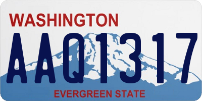 WA license plate AAQ1317