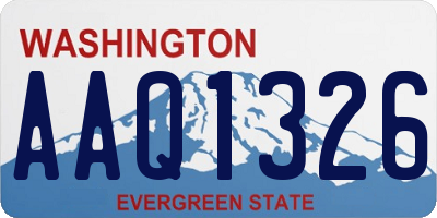 WA license plate AAQ1326