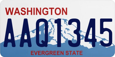 WA license plate AAQ1345