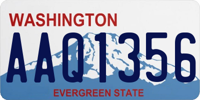 WA license plate AAQ1356
