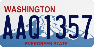 WA license plate AAQ1357