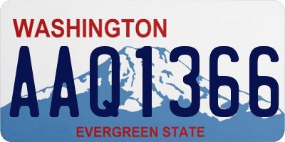 WA license plate AAQ1366