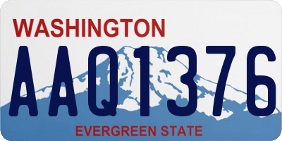 WA license plate AAQ1376