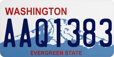 WA license plate AAQ1383