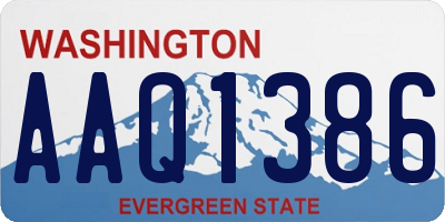 WA license plate AAQ1386