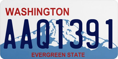 WA license plate AAQ1391