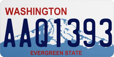 WA license plate AAQ1393