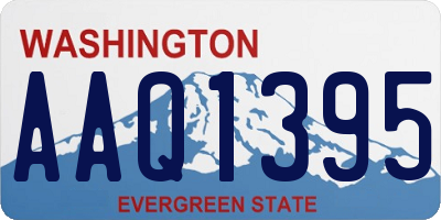 WA license plate AAQ1395