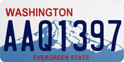 WA license plate AAQ1397