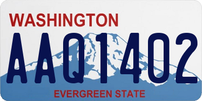 WA license plate AAQ1402