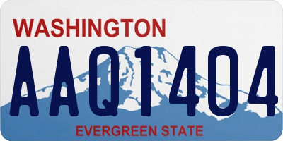 WA license plate AAQ1404