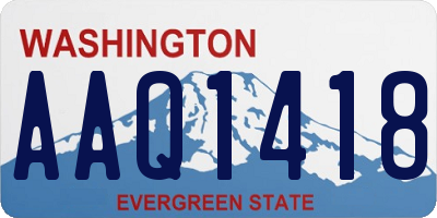 WA license plate AAQ1418