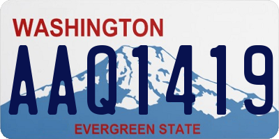 WA license plate AAQ1419