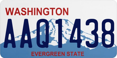 WA license plate AAQ1438