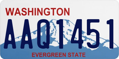 WA license plate AAQ1451