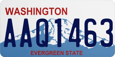 WA license plate AAQ1463