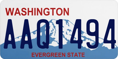 WA license plate AAQ1494