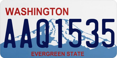 WA license plate AAQ1535