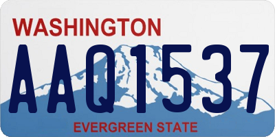WA license plate AAQ1537