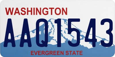 WA license plate AAQ1543