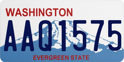WA license plate AAQ1575