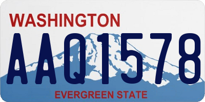 WA license plate AAQ1578