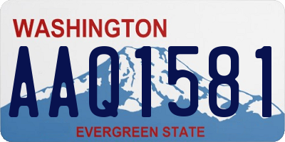 WA license plate AAQ1581