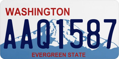 WA license plate AAQ1587