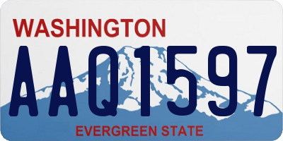 WA license plate AAQ1597