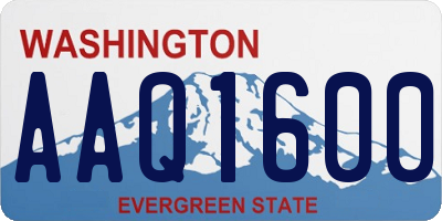 WA license plate AAQ1600