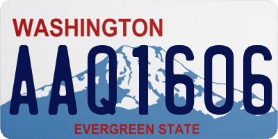WA license plate AAQ1606