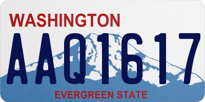WA license plate AAQ1617
