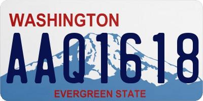 WA license plate AAQ1618