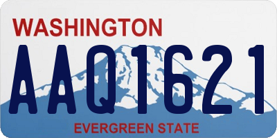 WA license plate AAQ1621