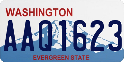 WA license plate AAQ1623