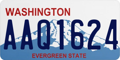WA license plate AAQ1624