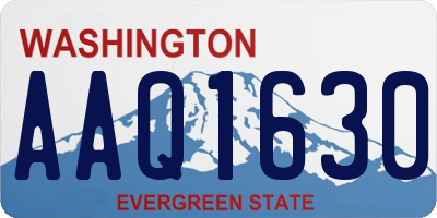 WA license plate AAQ1630