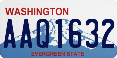 WA license plate AAQ1632