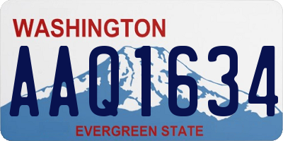 WA license plate AAQ1634