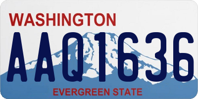 WA license plate AAQ1636