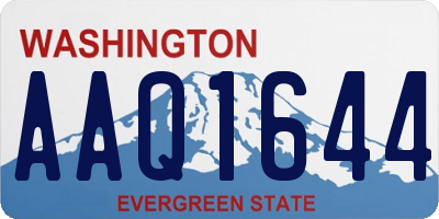 WA license plate AAQ1644