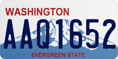 WA license plate AAQ1652