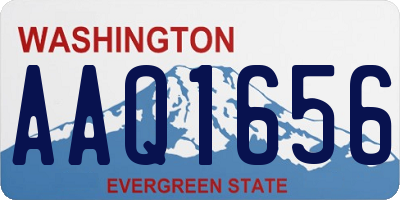 WA license plate AAQ1656