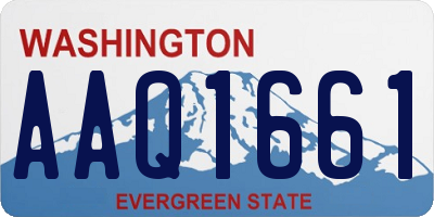 WA license plate AAQ1661