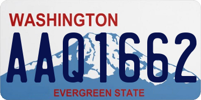 WA license plate AAQ1662