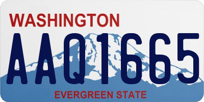 WA license plate AAQ1665