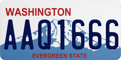 WA license plate AAQ1666