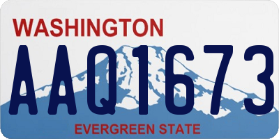 WA license plate AAQ1673