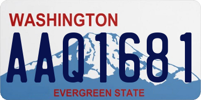 WA license plate AAQ1681