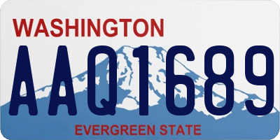 WA license plate AAQ1689